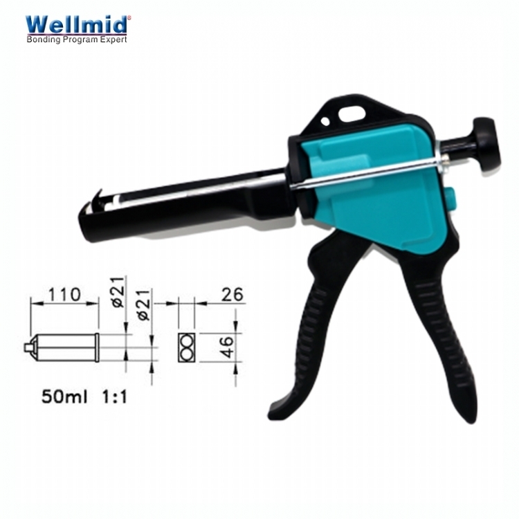 Wellmid W50-1,50mL 1:1standard AB glue gun,cartridge distributor,durable metal rod